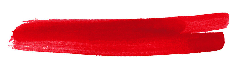 red watercolor background. Artistic hand paint. Isolated on transparent background.