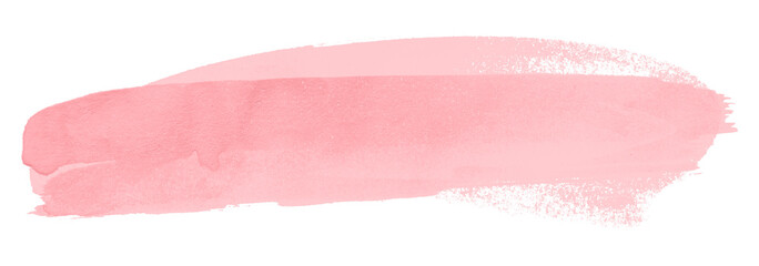 pink watercolor background. Artistic hand paint. Isolated on transparent background.