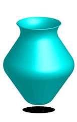 blue vase isolated on white