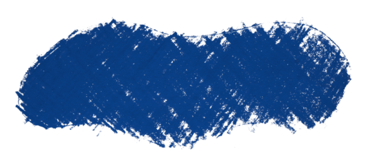 Organic colored pencils abstract blue chalk drop shape isolated on transparent background