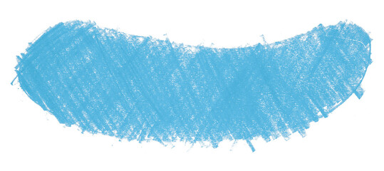 Abstract organic colored pencils abstract light blue chalk drop shape isolated on transparent background