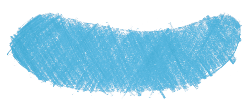 Abstract organic colored pencils abstract light blue chalk drop shape isolated on transparent background