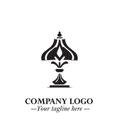 Classic Lamp Logo Symbol in Elegant Vintage Vector Design for Lighting, Interior, and Retro Branding