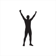 Motivational Silhouette of a Person Celebrating