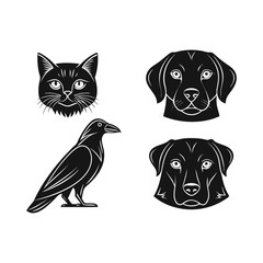 Animals Vector, Animal Clipart, Animals Illustration, Forest Animals, Group Of Animals, Personalized Memorial Line Art Dog Portrait, Custom Painting Commission For Grieving Pet Owner, Unique, Cute For