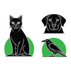 Animals Vector, Animal Clipart, Animals Illustration, Forest Animals, Group Of Animals, Personalized Memorial Line Art Dog Portrait, Custom Painting Commission For Grieving Pet Owner, Unique, Cute For