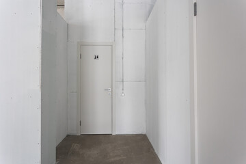 nterior of the apartment without decoration in gray colors