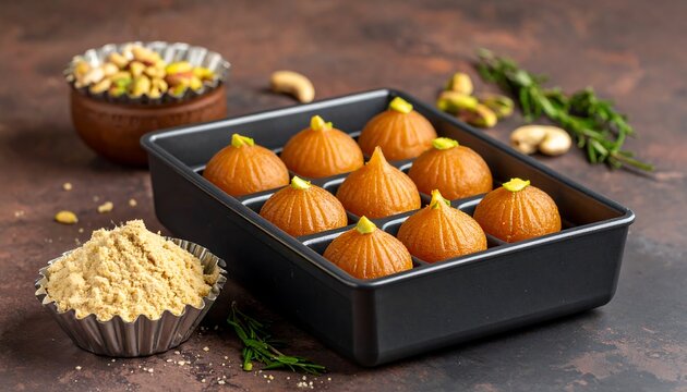 Sweet treats in a baking tin