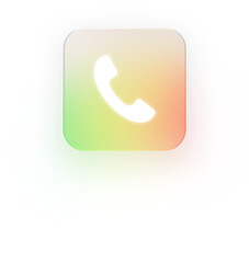 Neumorphic Call Icon 3D Incoming Phone and Communication Symbol for UI Design