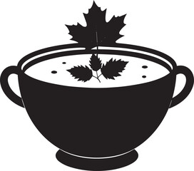 Seasonal Autumn Soup Silhouette Vector Illustration