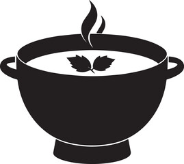 Seasonal Autumn Soup Silhouette Vector Illustration