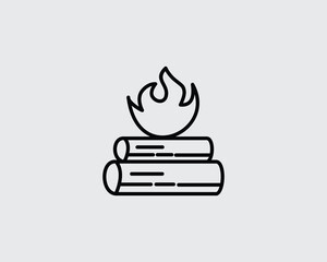 vector illustration of a fire icon on white background