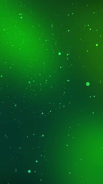 Abstract Gradient Green Background with Sparkling Dots Graphic Art