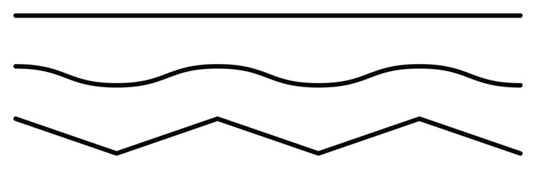 Linear Waves Line Curve Set Vector Design for Abstract, Modern Backgrounds