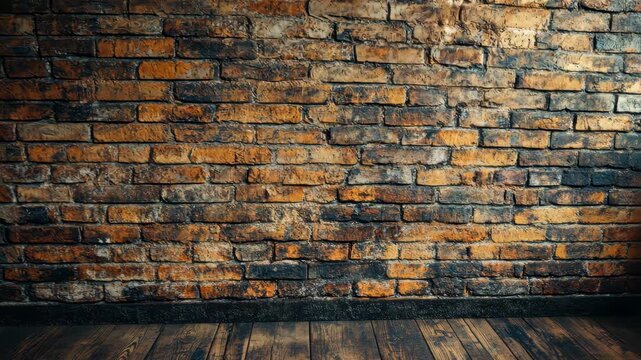 Rustic Brick Wall and Wood.