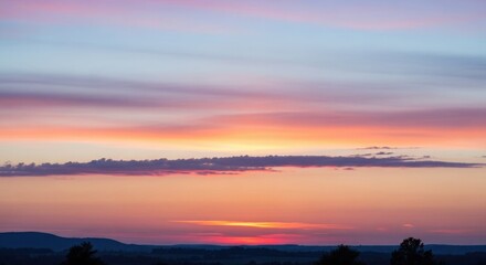 Sunset landscape sky clouds nature evening sunrise scenic horizon dusk twilight cloudscape outdoors