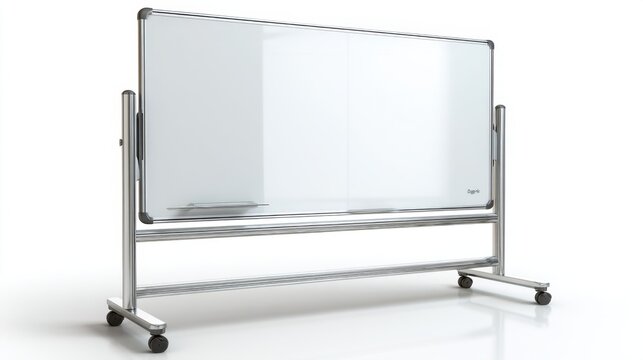 Modern mobile whiteboard with sleek design on wheels for versatile use in classrooms, offices, and collaborative workspaces for effective brainstorming sessions