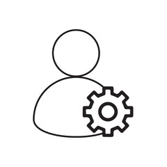 User Person setting icon illustration