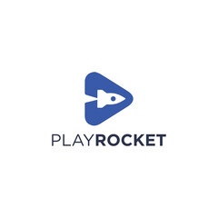 Play Rocket Logo Symbols Modern Icons