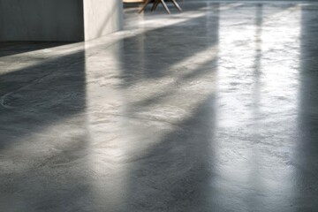 Sunlight on a Grey Concrete Floor