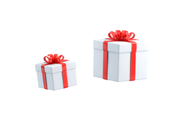 a gift box floating in the air, against a Transparent background PNG