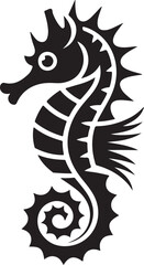 Seahorse Silhouette Sea Animal Aquatic Creature Marine Life Ocean Graphic Icon