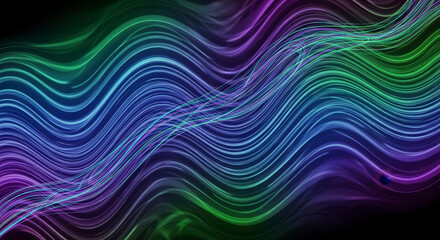Obraz premium Vibrant abstract waves in motion.