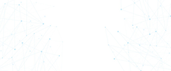 Obraz premium Abstract of blue line connection engineering technology concept.