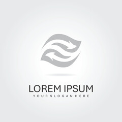 vector illustration of an abstract face letter S