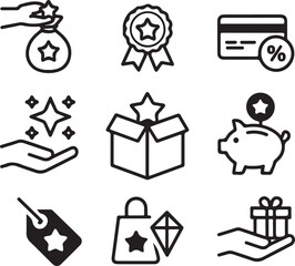 Star Award Bonus Package Shopping Gift Discount Promotion Present E-Commerce