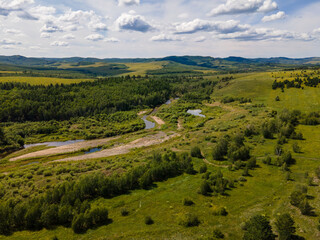 Fototapeta premium Exploring the serene landscapes of Vladivostok, Russia with flowing rivers
