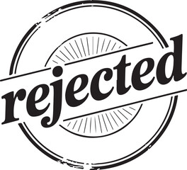 Rejected Stamp with Grunge Texture for Document or Certification
