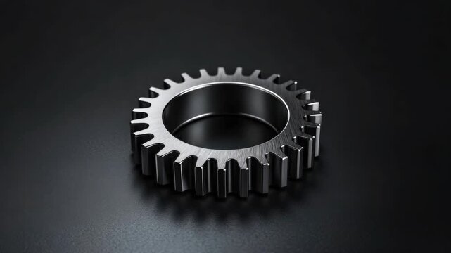 Close-up of a precision engine gear.