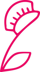 Vibrant Pink Venus Flytrap Outline Illustration Capturing Natures Carnivorous Beauty
