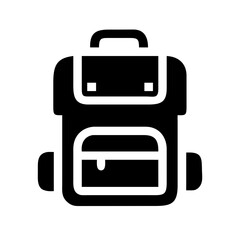 Illustration of a black backpack in vector format