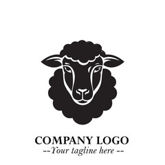 Head of Sheep Logo Symbol in Minimalist Modern Vector Design for Farm, Agriculture, and Wool Branding