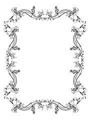frame with floral ornament