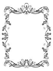 frame with floral ornament
