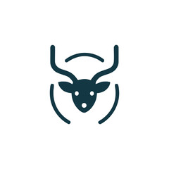 Minimalist Deer Emblem Symbolizing Wildlife Conservation