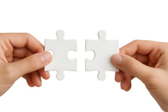 hands holding puzzle - Powered by Adobe