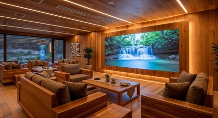 modern living room with tv