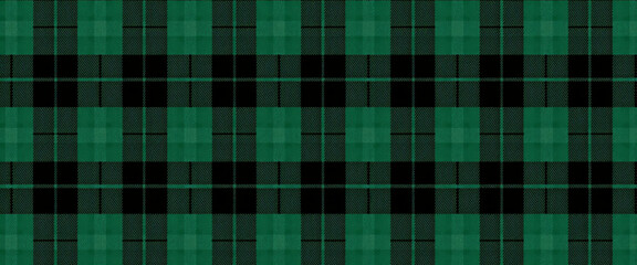 Seamless forest green plaid pattern dark cozy check textile fabric design