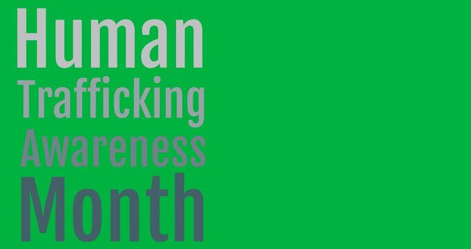 National Human Trafficking's Awareness Month Human Trafficking Human Rights Awareness crime abuse