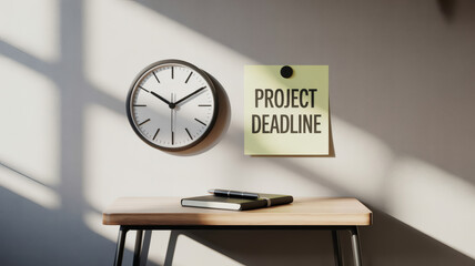 office clock photo for business time management schedules and deadline reminder presentations