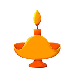 illustration of an orange candle