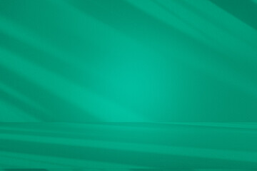 Wall interior background, studio and backdrops show products. with leaf shadow leaf from window color green and white. background for text insertion and presentation of product