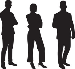 Simple vector silhouette of a man standing alone