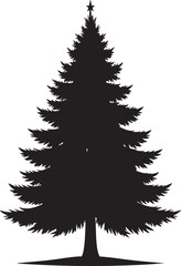 Minimal Christmas Tree Silhouette | Black Vector Graphic