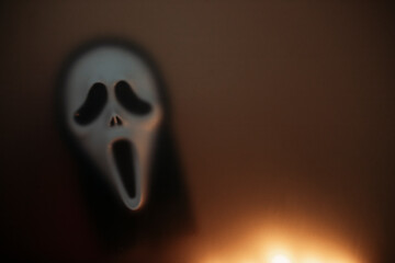 Mysterious creature under the night light for Halloween