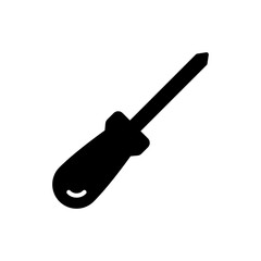 Simple Black Silhouette Screwdriver Tool Icon